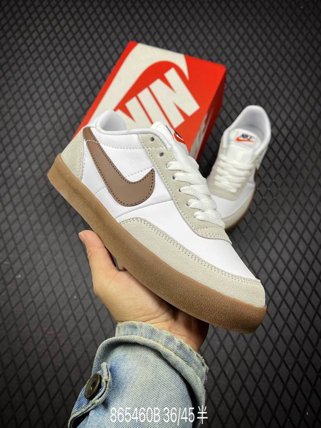 公司级耐克Nike Killshot 2 Leather 受到OG网球鞋的启发，Killshot 2采用多种纹理皮革打造了鞋面，营造出清新的外观。从柔软的绒面革