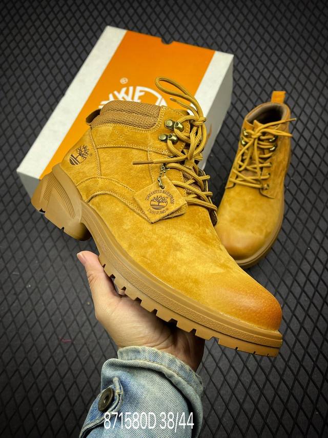 新货#Timberland添柏岚 天伯伦户外中帮休闲大黄靴系列 广东大厂品质 原盒原包装 面料采用意大利顶级磨砂细纹牛皮 搭配防臭防腐真皮乳胶鞋垫 给您完美的穿