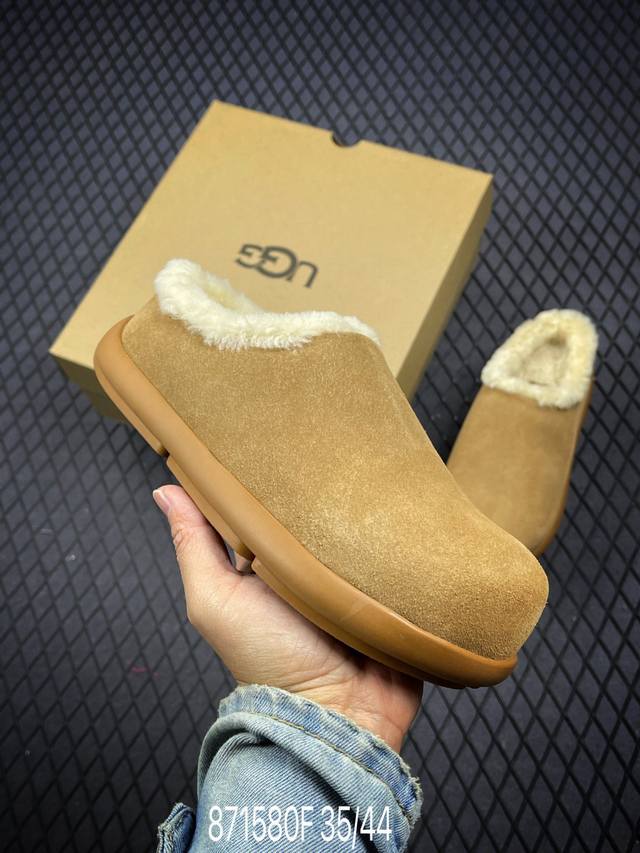 F全网热卖款最齐 UGG 90个配色 市面顶级版本 UGG 小土豆 勃肯懒人拖鞋 1.5CM薄底 男女款 小红书爆款 广州外贸大厂生产 鞋头到鞋垫真羊皮毛一体