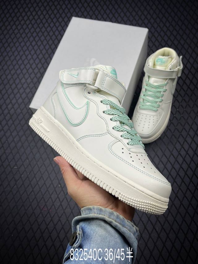 Nk Air Force 1'07 Mid 兔八哥 米玉色满天星 空军一号中帮休闲板鞋 BY6899-695 #定制皮料 3M反光 原楦原纸板 纯正版型 清洁度