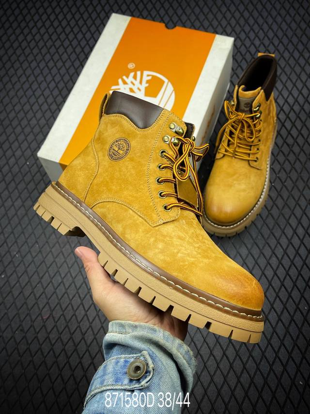 新货#Timberland添柏岚 天伯伦户外高帮休闲大黄靴系列 #广东大厂品质 原盒原包装 #24ss新款 时尚潮流搭配 面料采用意大利顶级磨砂细纹牛皮 搭配防