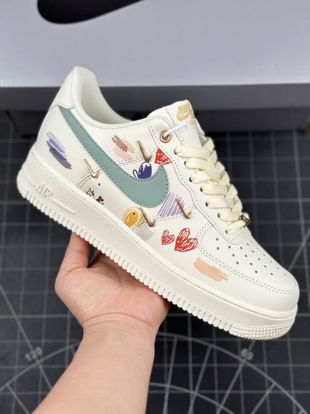 Nk Air Force 1'07 Low 二次元主题 薄荷曼波 米金喷绘 空军一号低帮休闲板鞋 #定制皮料 原厂3D打印 定制鞋盒 原楦原纸板 纯正空军版型