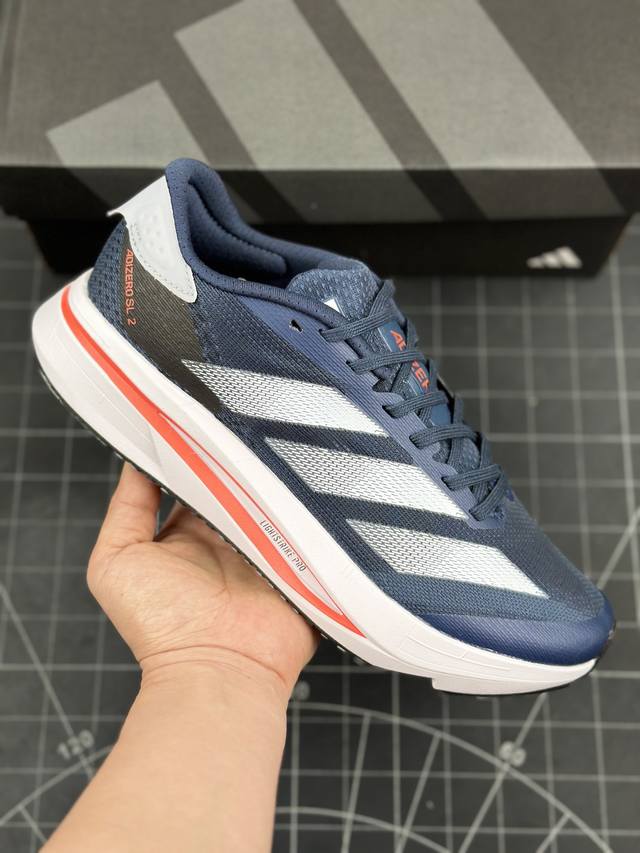 公司级阿迪达斯Adidas Adizero SL2 W透气网眼竞速跑鞋 冲向目标，一路向前，不断挑战和突破自我。无论是平时训练还是马拉松，让这款adidas跑步