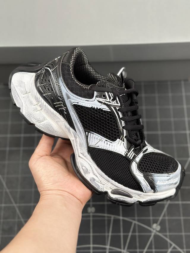 OK版 法国高端奢侈品牌-巴黎世家BALENCIAGA Stapler Low Sneakers 订书机系列14代低帮复古阔型底姥爹风增高潮流百搭休闲慢跑鞋 男