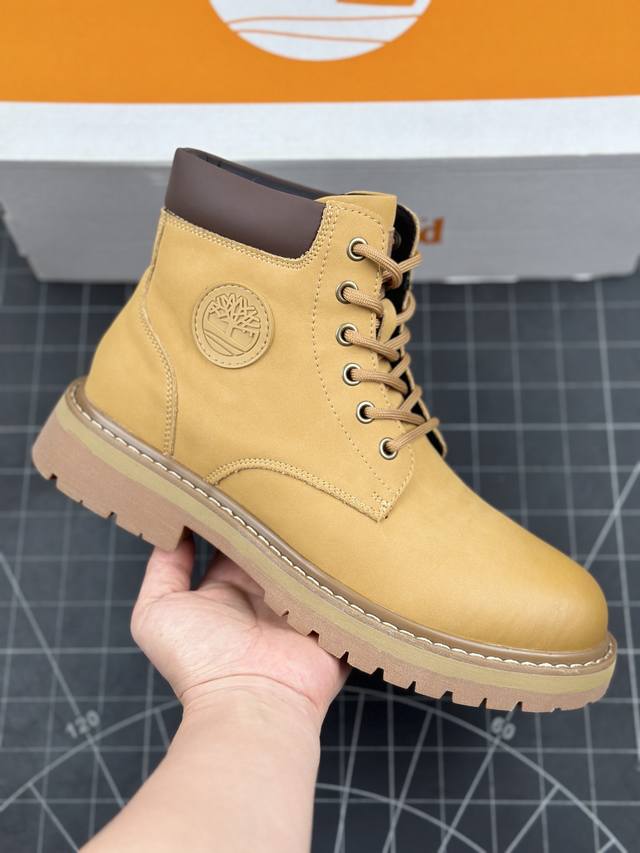 新货#Timberland添柏岚 天伯伦户外高帮休闲大黄靴系列 广东大厂品质 原盒原包装 24ss新款 时尚潮流搭配 面料采用意大利顶级磨砂细纹牛皮 搭配防臭防