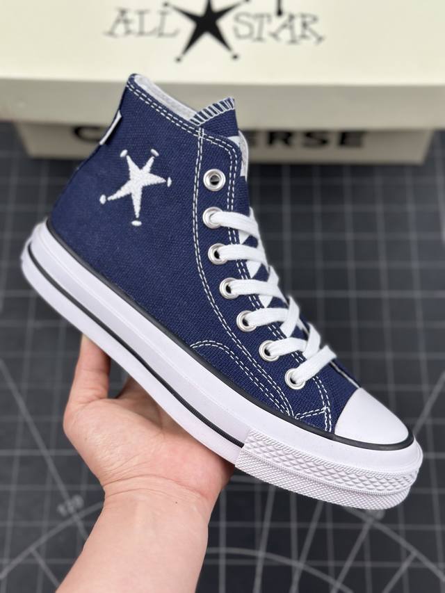 Stussy x Converse Chuck Taylor 美国潮牌 斯图西Stussy与匡威联手打造的全新1970s联名帆布鞋 鞋面采用亚麻结构制成 舒适透