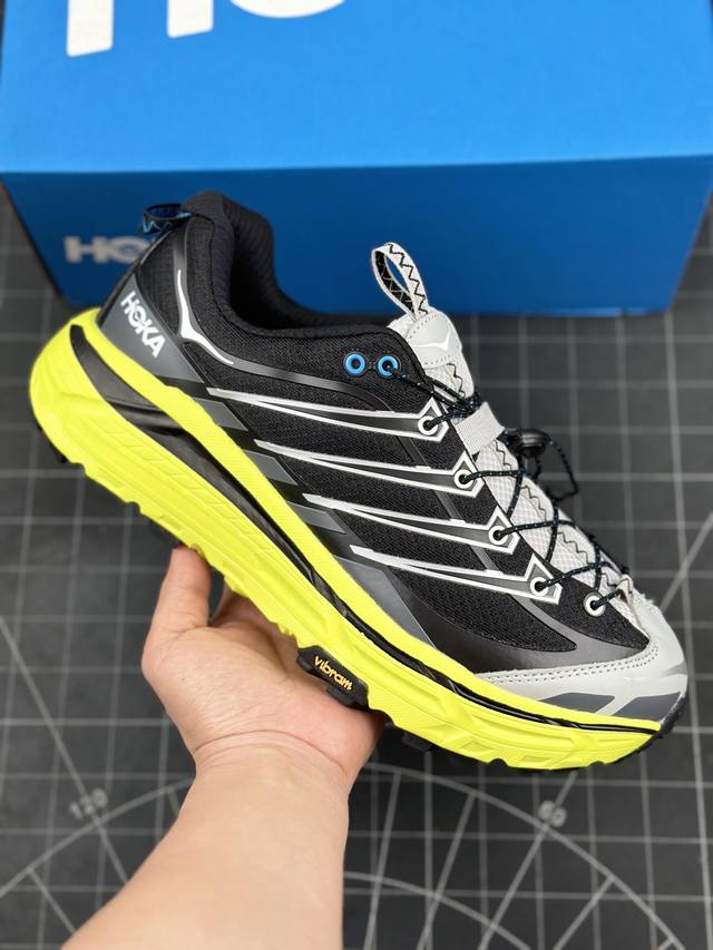 Hoka U Mafate Three Speed 2 马法特二代超轻厚底轻量山地跑步鞋 #轻量化材料Fresh Foam。超轻量中底全部用料过3C认证！ 滚动