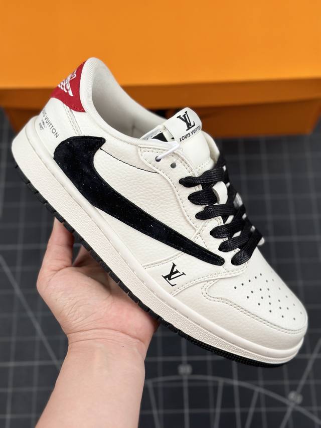 Travis Scott x Fragment Design x Jordan Air Jordan 1 Low OG SP AJ1 乔1 LV米黑红 低帮文化