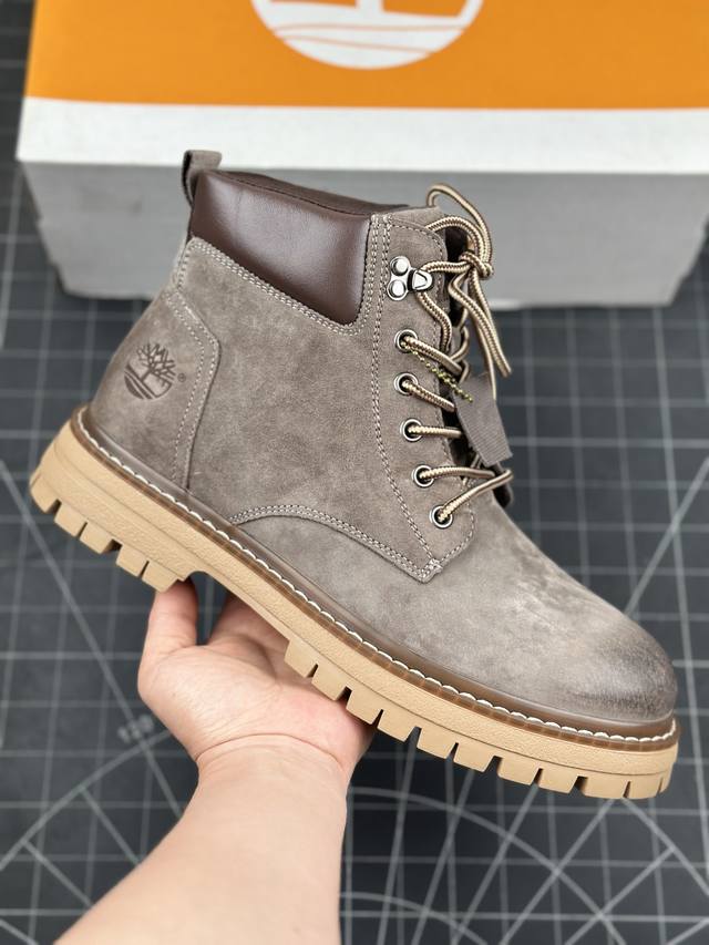 新货#Timberland添柏岚 天伯伦户外中帮休闲大黄靴系列 广东大厂品质 原盒原包装 面料采用意大利顶级磨砂细纹牛皮 搭配防臭防腐真皮乳胶鞋垫 给您完美的穿