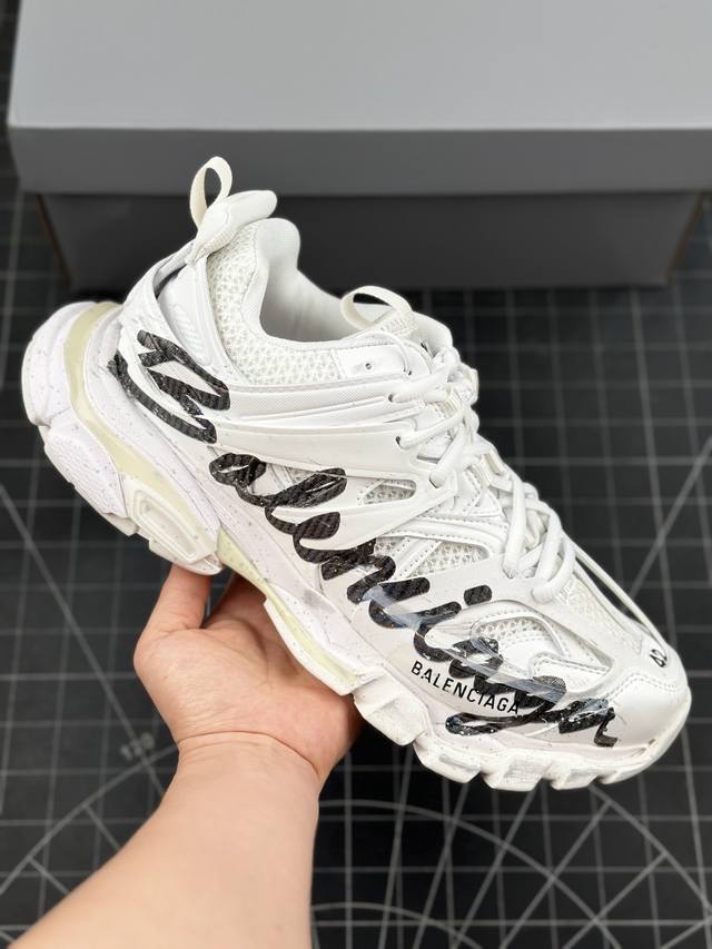 VG版 Balenciaga 巴黎世家3.0低帮老爹鞋 Balenciaga3.0 Track.2 Open Sneaker 巴黎世家3.0 三代户外概念鞋 #