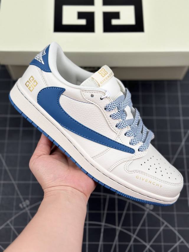 Travis Scott x Fragment Design x Air Jordan 1 Low OG SP AJ1 乔1 纪梵希联名-蓝采和 低帮文化休闲板