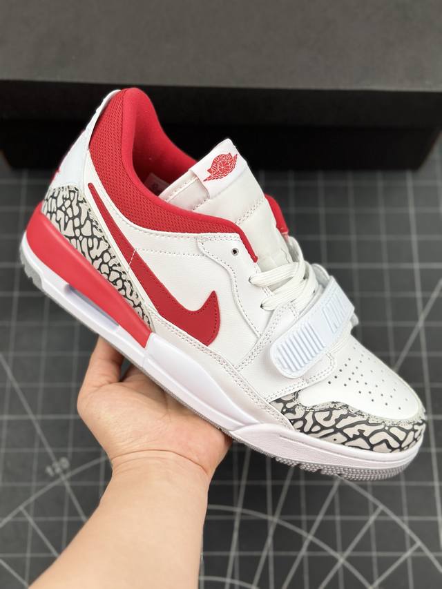 Jordan 合体鞋 终于有新配色了耐克Nike Air Jordan Legacy 312 Low White Cement Gym Red 乔丹最强三合一混