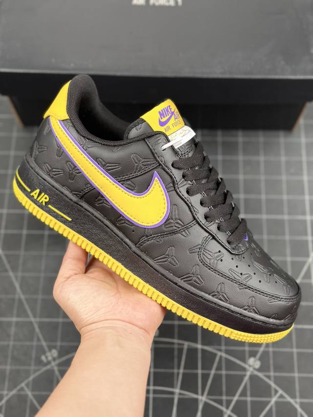 Nike Air Force 1 Low “Kobe Bryant”致敬曼巴 空军一号低帮休闲板鞋 原楦头原纸板 打造纯正空军版型#专注外贸渠道 全掌内置蜂窝气