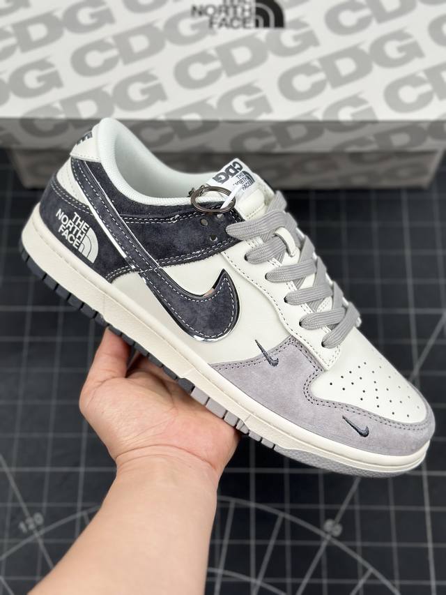 Nk SB Dunk Low 北面联名-猪八拼色蓝勾 周年高端定制 低帮休闲板鞋 #定制鞋盒 大厂纯原品质出货 超高清洁度 皮料切割干净无任何毛边 细节完美 货