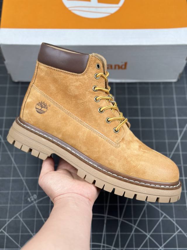 新货#Timberland添柏岚 天伯伦经典户外休闲大黄靴系列 广东大厂品质 原盒原包装 面料采用意大利顶级磨砂细纹牛皮 搭配防臭防腐真皮乳胶鞋垫 给您完美的穿