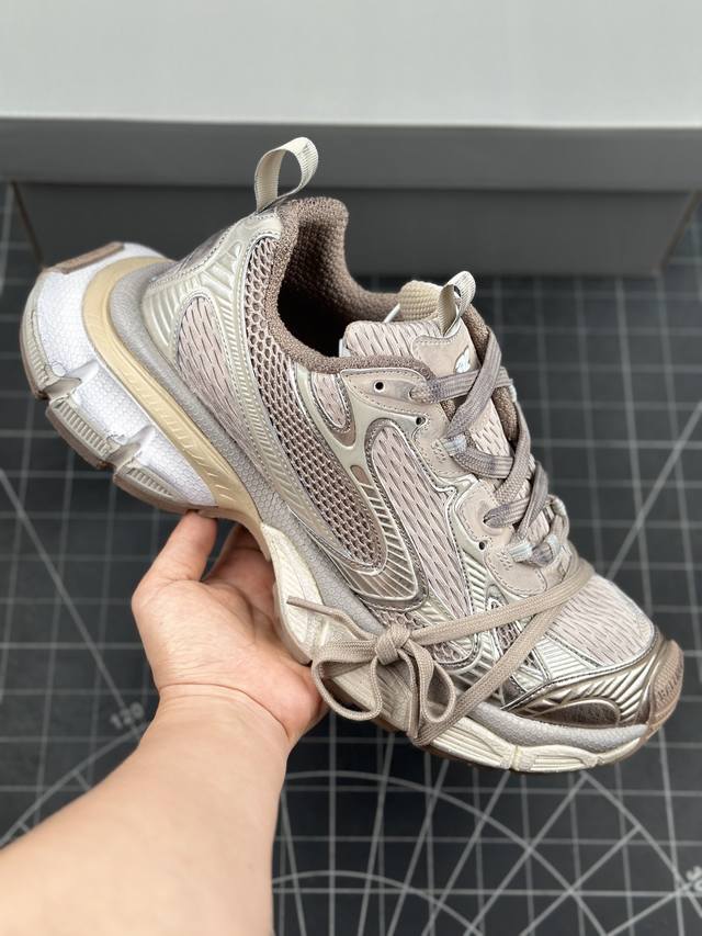 OK版 法国高端奢侈品牌-巴黎世家BALENCIAGA 3XL Sneakers 3+系列低帮复古阔型底姥爹风潮流百搭休闲慢跑鞋 男女鞋配件防尘袋及附送鞋带,升