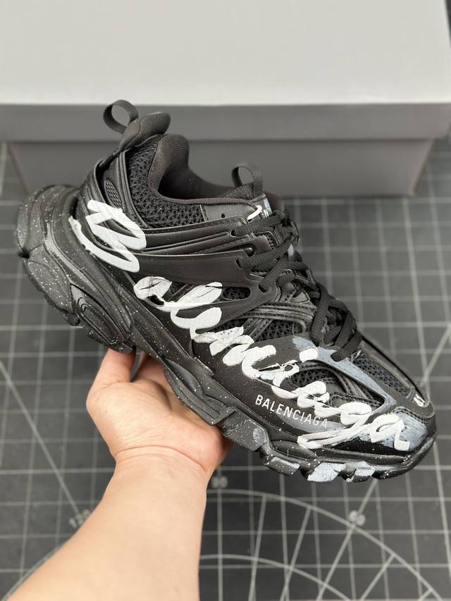 VG版 Balenciaga 巴黎世家3.0低帮老爹鞋 Balenciaga3.0 Track.2 Open Sneaker 巴黎世家3.0 三代户外概念鞋 #