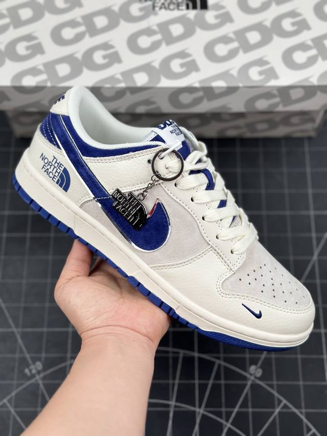 Nk SB Dunk Low 北面联名-猪八拼色蓝勾 周年高端定制 低帮休闲板鞋 定制鞋盒 大厂纯原品质出货 超高清洁度 皮料切割干净无任何毛边 细节完美 货号