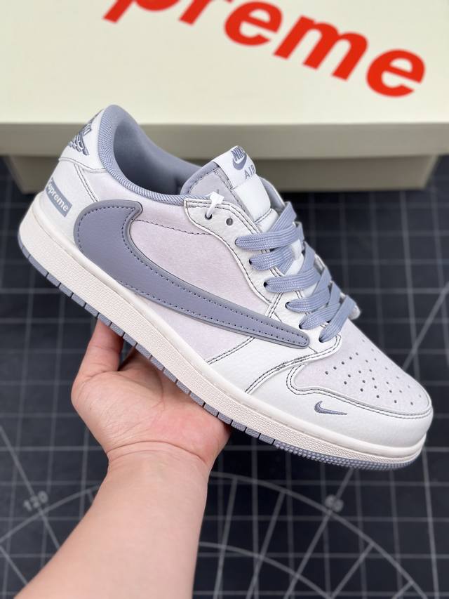 Travis Scott x Fragment Design x Air Jordan 1 Low OG SP AJ1 乔1 Supreme联名-猪八高贵灰 低