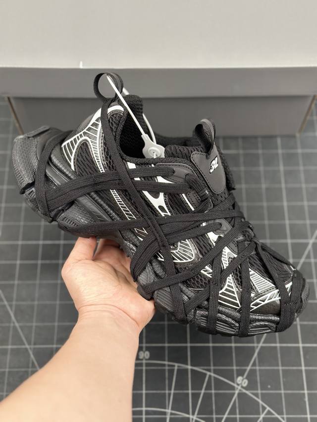 绑带款 法国高端奢侈品牌-巴黎世家BALENCIAGA 3XL Sneakers 3+系列低帮复古阔型底姥爹风潮流百搭休闲慢跑鞋 Balenciaga Phan