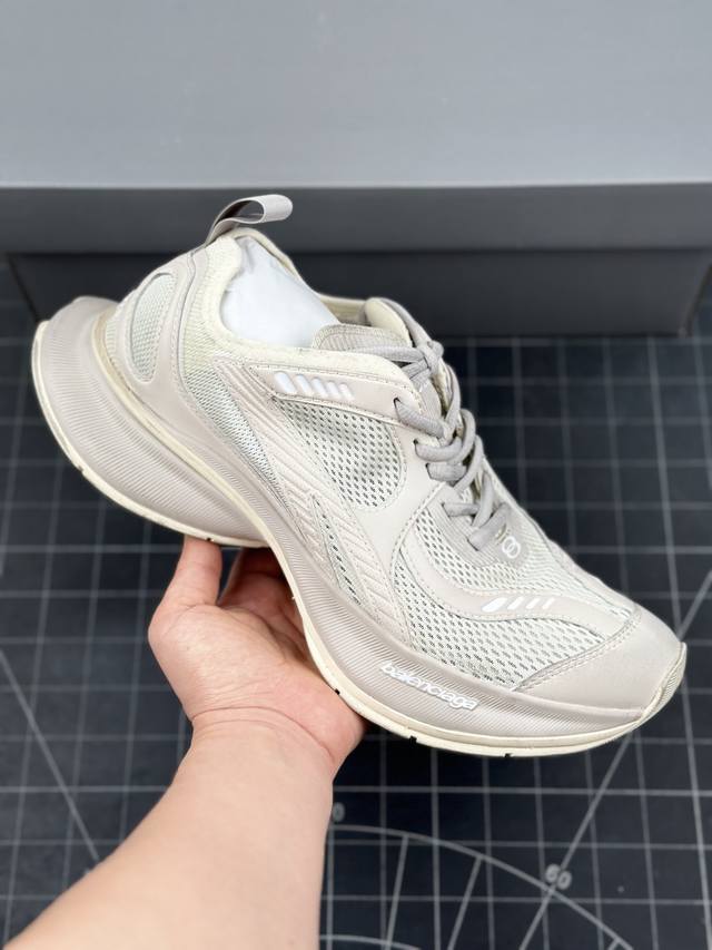 公司级法国高端奢侈品牌-巴黎世家BALENCIAGA Track Trainers 代复古野跑姥爹潮流百搭慢跑鞋 男女鞋配件防尘袋及附送鞋带，采用环保牛剖革组合