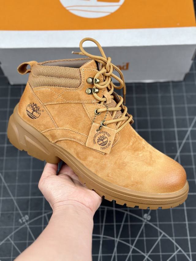 新货#Timberland添柏岚 天伯伦户外中帮休闲大黄靴系列 广东大厂品质 原盒原包装 面料采用意大利顶级磨砂细纹牛皮 搭配防臭防腐真皮乳胶鞋垫 给您完美的穿