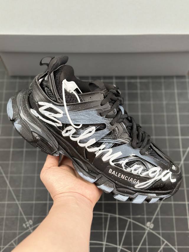 i8版 法国高端奢侈品牌-巴黎世家BALENCIAGA Track Sneaker 代复古野跑姥爹潮流百搭慢跑鞋 BALENCIAGA 巴黎世家 男女鞋配件防尘