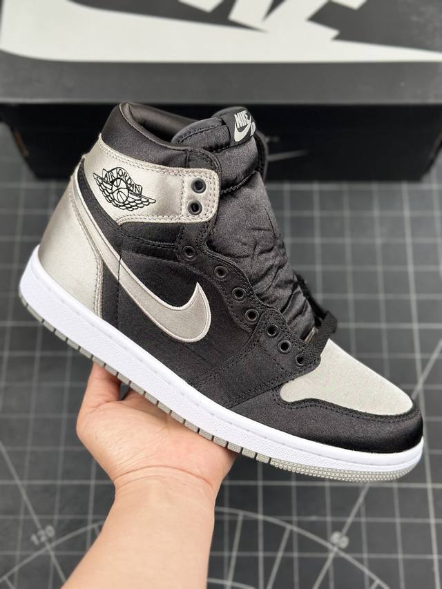 新丝绸AJ1 影子灰 ！耐克Nike Air Jordan 1 Retro High OG Satin Shadow AJ1代经典复古经典高帮百搭文化篮球鞋“丝