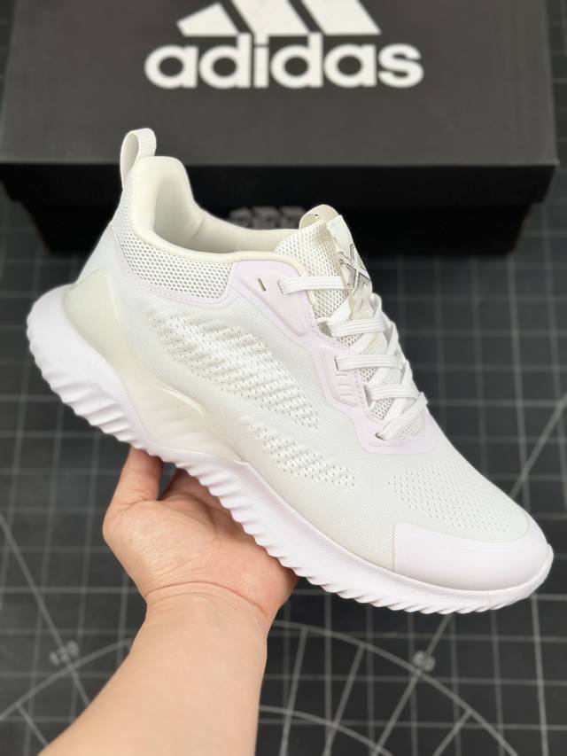 阿迪达斯Adidas Alphabounce Beyond Q4阿尔法小丑2代系列 网织 低帮轻量缓震系列休闲慢跑鞋 #全新贾卡网织高频鞋面材质#马牌橡胶防滑效