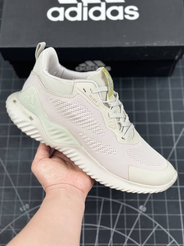 阿迪达斯Adidas Alphabounce Beyond Q4阿尔法小丑2代系列 网织 低帮轻量缓震系列休闲慢跑鞋 #全新贾卡网织高频鞋面材质#马牌橡胶防滑效