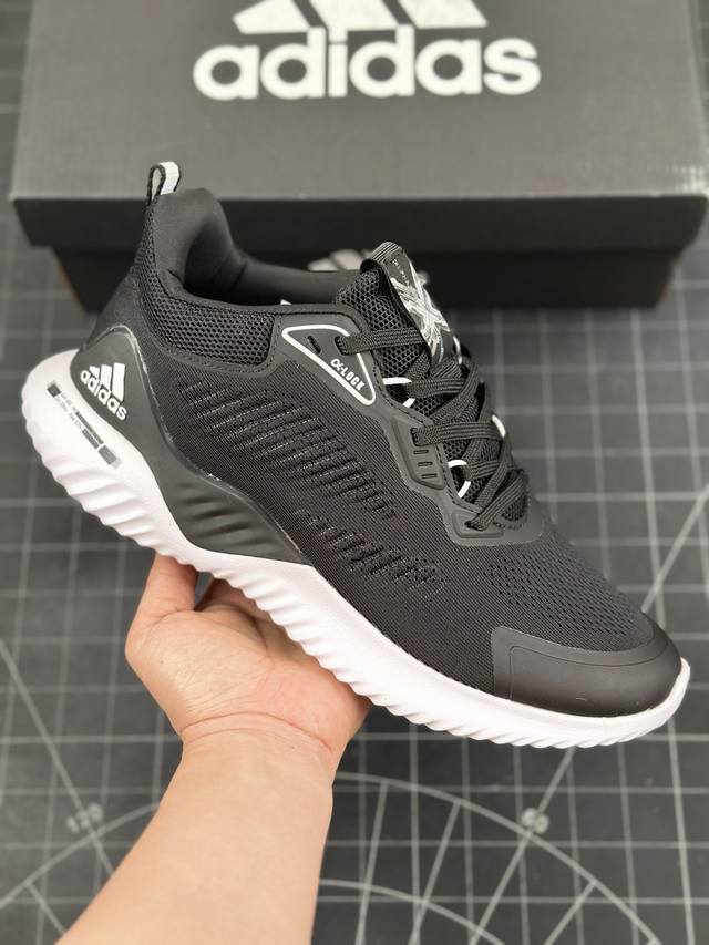 阿迪达斯Adidas Alphabounce Beyond Q4阿尔法小丑2代系列 网织 低帮轻量缓震系列休闲慢跑鞋 #全新贾卡网织高频鞋面材质#马牌橡胶防滑效