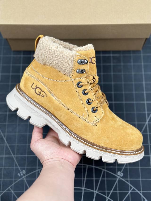 新货UGG 2024秋冬新品 羊羔毛一体内里 保暖锁热 秋冬必备 户外中帮休闲马丁靴雪地靴系列 #广东大厂品质 24ss秋冬新款 时尚潮流搭配 面料釆用意大利进