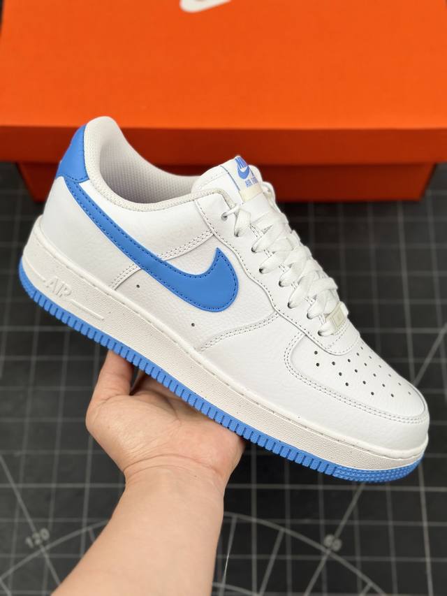 公司级Nike Wmns Air Force 1'07 白蓝 空军一号低帮休闲板鞋 原楦头原纸板 打造纯正空军版型#专注外贸渠道 全掌内置蜂窝气垫 #原盒配件