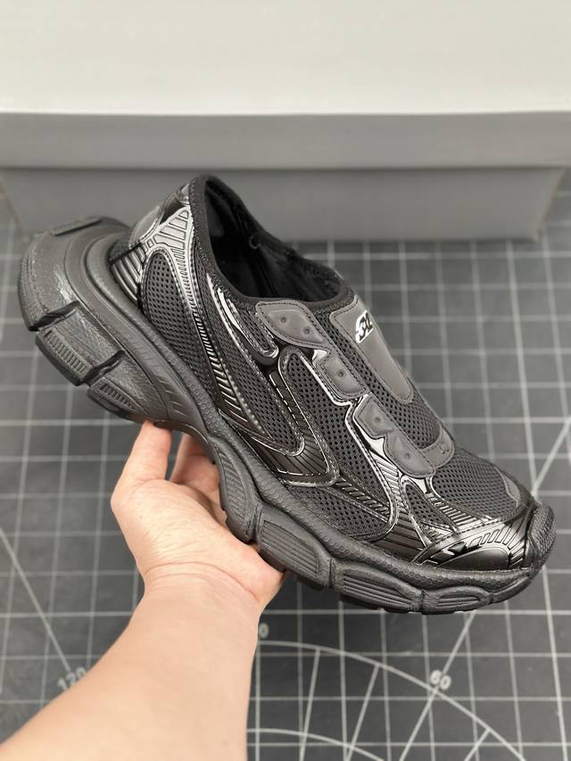 XA版 BALENCIAGA 3XL SLIP ON Sneakers 巴黎世家十代网布系带一脚蹬低帮走秀复古老爹鞋 全套原纸板楦头开发 最原汁原味的灵魂版型