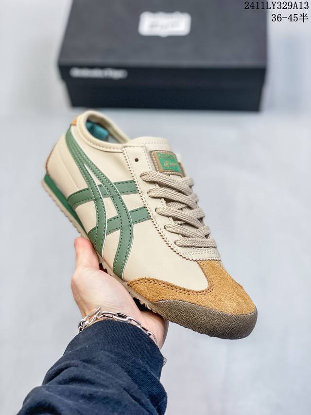 Onitsuka Tiger Mexico 66 亚瑟士鬼冢虎复古经典板鞋 产品从款式颜色造型上体现出追求舒适和细节的完美 鞋类更是推崇手工制作的严谨与完美 融