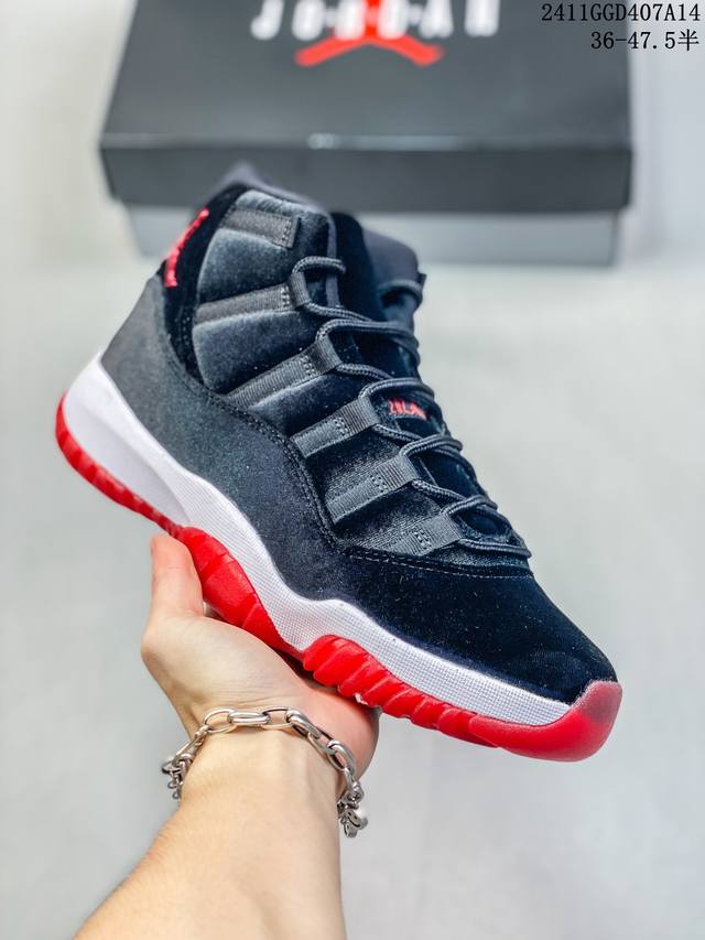 Jordan Air Jordan 11 Wmns 防滑 高帮 复古篮球鞋 男女同款 黑红 货号 : Db5457-061 尺码 : 36-47.5 带半码 1