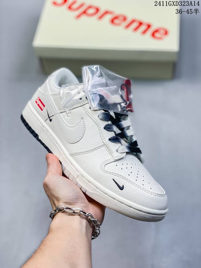 海外爆款限量发售！公司级 Nike Sb Dunk Low“斯图西系列 灰黑黑勾勾” 周年高端定制 低帮休闲板鞋 定制鞋盒 大厂纯原品质出货 超高清洁度 皮料切