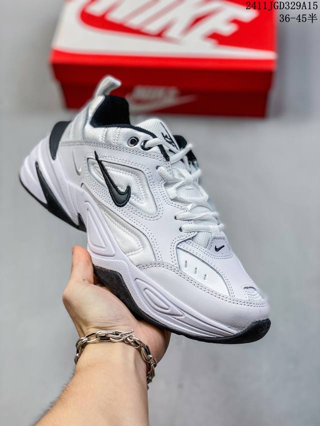 公司级带半码耐克 Nike M2K Tekno 男女子运动鞋厚底老爹鞋经典复古休闲慢跑鞋 从 Monarch 系列汲取灵感，以太空时代细节演绎未来风范。分层鞋面