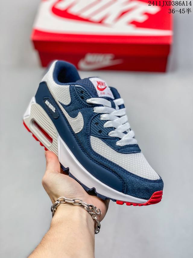 公司级nike Air Max 90 Se 初代系列低帮复古气垫百搭休闲运动慢跑鞋 货号:Cz2975-002 尺码：36-45半 编码：11Jxd386A14