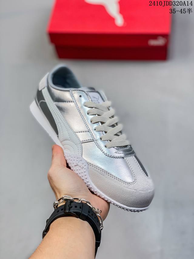 Puma Bella Ut Leather 彪马复古休闲跑步鞋 牛皮材质 真标带半码 尺码：35～45 带半码 编号：10Jdd320A14