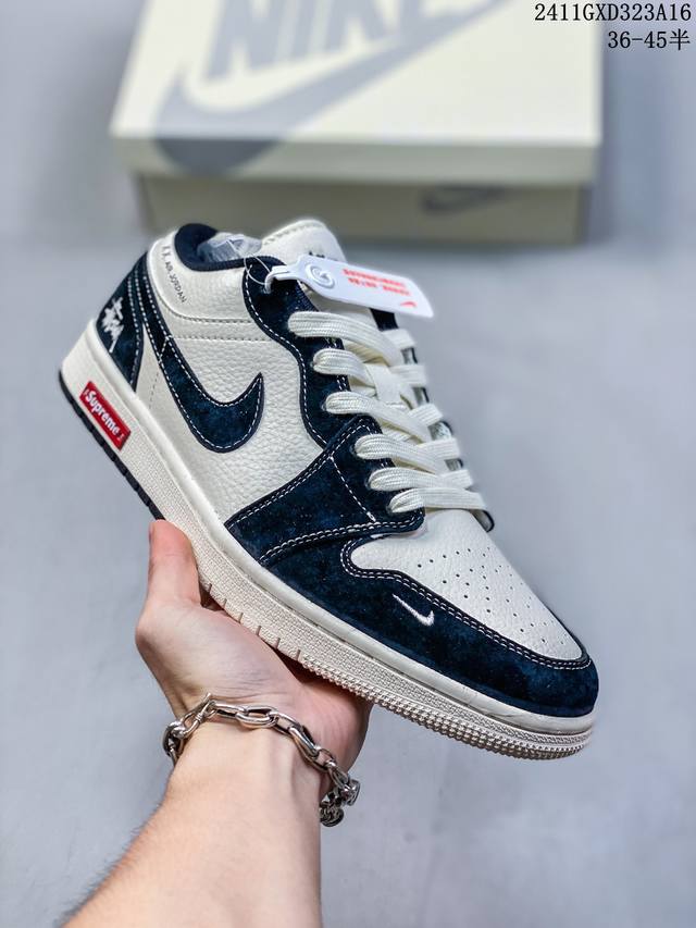 海外爆款限量发售！公司级 Nike Sb Dunk Low“Supremex斯图西三方联名 米白绿勾” 周年高端定制 低帮休闲板鞋 定制鞋盒 大厂纯原品质出货