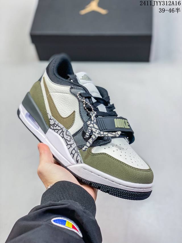 公司级耐克nike Air Jordan Legacy 312 Low”White Pine Green“乔丹最强三合一混合版本低帮文化休闲运动篮球鞋 尺码:3