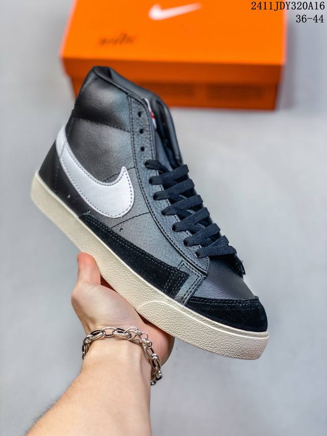 加绒耐克nike Blazer Mid ‘1977 Vintage We经典开拓者高帮百搭休闲运动板鞋 官方货号：Cj9693 尺码：36 36.5 37.5