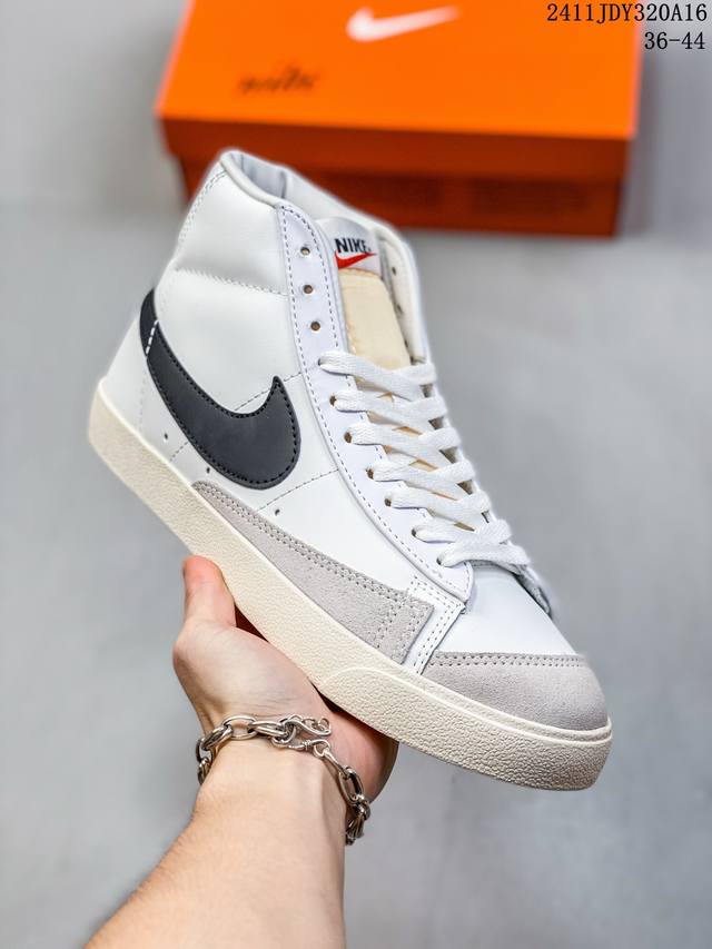 加绒耐克nike Blazer Mid ‘1977 Vintage We经典开拓者高帮百搭休闲运动板鞋 官方货号：Cj9693 尺码：36 36.5 37.5