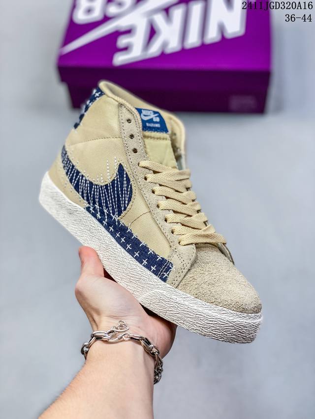 加绒耐克nike Blazer Mid ‘1977 Vintage We经典开拓者高帮百搭休闲运动板鞋 官方货号：Cj9693 尺码：36 36.5 37.5