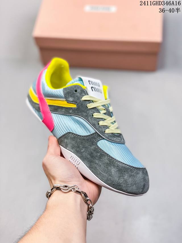 公司级miu Miu X New Balance联名款运动鞋 New Balance 530 学院少女风 公司级版本 联名款只保留了旧版nb530 的流线型与鞋