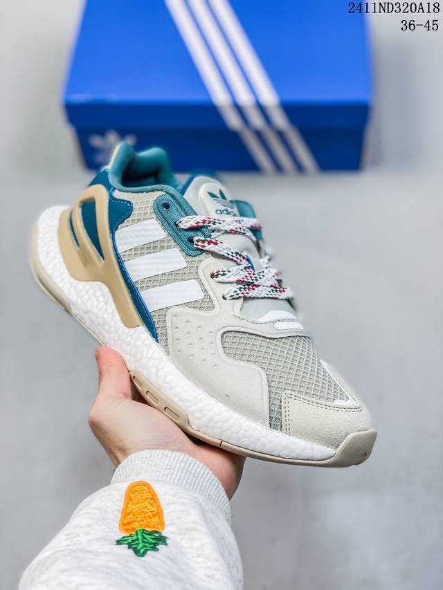 福利特价 特价 阿迪 Adidas Day Jogger 夜行者二代 爆米花 复古缓震跑鞋男女运动鞋 低帮经典运动鞋慢跑者系列高弹复古休闲运动跑鞋，这款adid