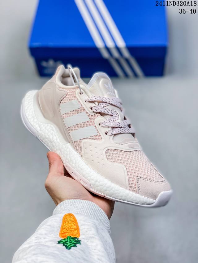 福利特价 特价 阿迪 Adidas Day Jogger 夜行者二代 爆米花 复古缓震跑鞋男女运动鞋 低帮经典运动鞋慢跑者系列高弹复古休闲运动跑鞋，这款adid