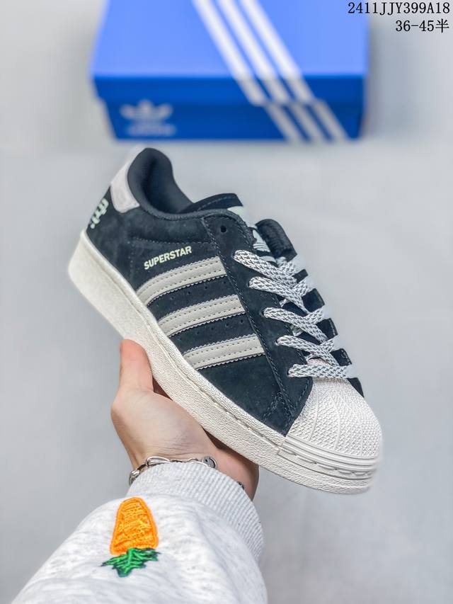 Adidas Originals Superstar 2024全新版本 贝壳头系列 诠释市场高工艺水平 贝壳头经典小白板鞋 专柜上架同步配色 官方货号: Ig9