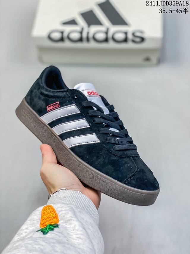 阿迪达斯 Adidas Vl Court Classic Shoes 运动休闲板鞋德训鞋 T头鞋 这款adidas经典运动鞋，以经典造型塑就百搭风格。灵感源自a